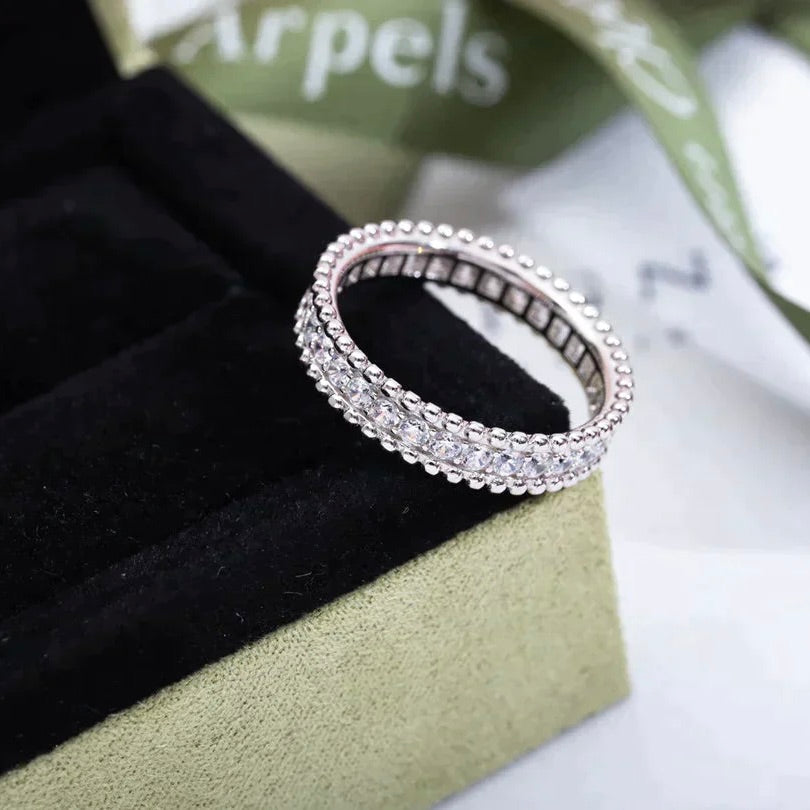 [BLUE TEARS]PERLEE DIAMOND SILVER RING