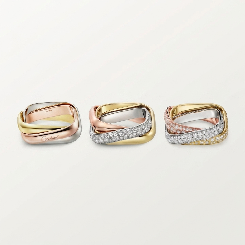 [Blue Tears Jewelry]TRINITY 3.5MM CUSHION RING COLLECTION