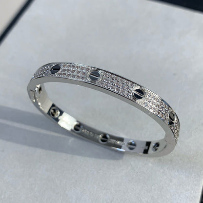 [BLUE TEARS]LOVE BRACELET 6.1MM DIAMOND-PAVED CERAMIC