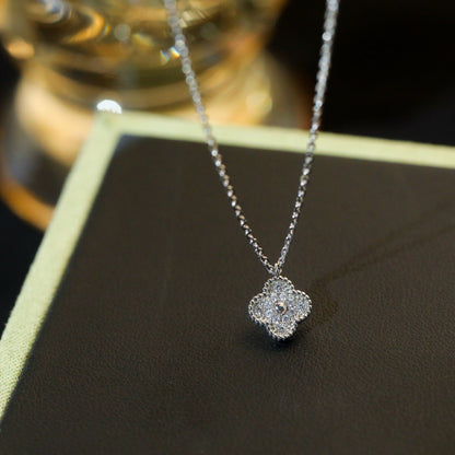 [BLUE TEARS]CLOVER MINI 9.5MM PENDANT DIAMOND NECKLACE
