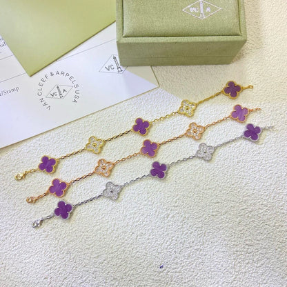 [BLUE TEARS] CLOVER 5 MOTIF VIOLET BRACELET COLLECTION