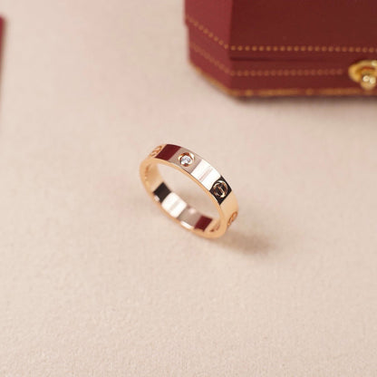 [Blue Tears Jewelry]LOVE 4MM 1 DIAMOND RING