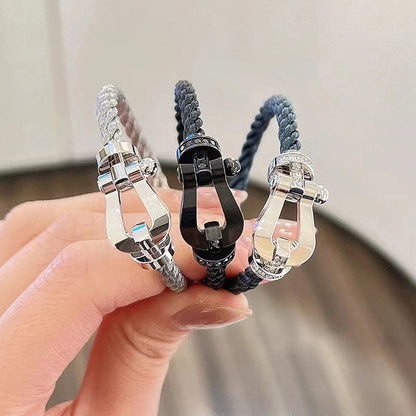 [BLUE TEARS]FORCE LARGE HORSESHOE NO DIAMOND BRACELET SILVER