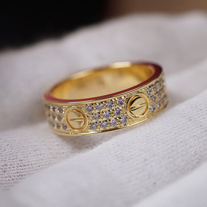 [Blue Tears Jewelry]LOVE RING 5.5MM DIAMONDS PAVED
