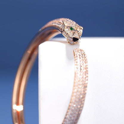 [Blue Tears Jewelry]PANTHERE FULL DIAMOND OPEN BRACELET