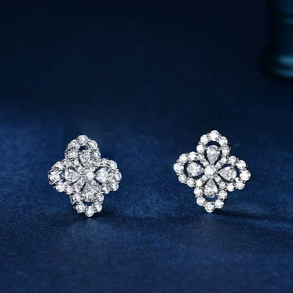 LOOP EARRINGS FULL MOTIF DIAMOND 16MM