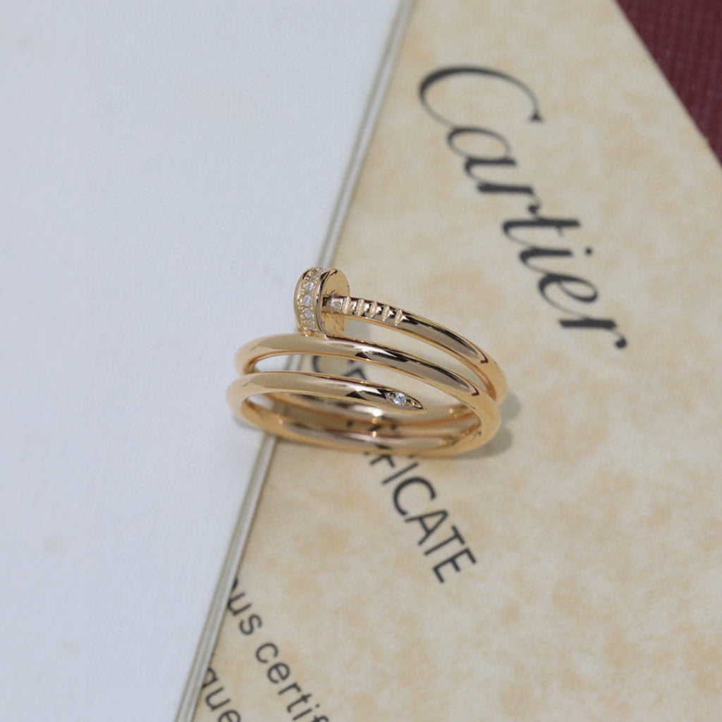 [Blue Tears Jewelry]JUSTE RING 4.8MM HALF DIAMOND