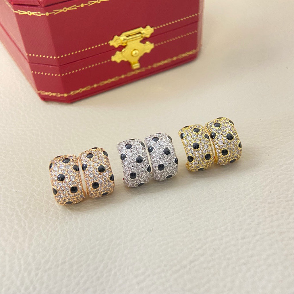 [Blue Tears Jewelry]PANTHERE MINI FULL DIAMOND EARRINGS