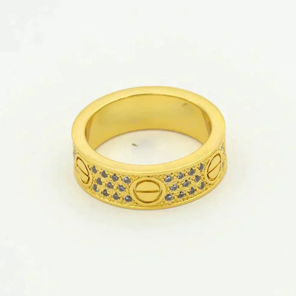 [BLUE TEARS]LOVE RING 5.5MM DIAMONDS PAVED