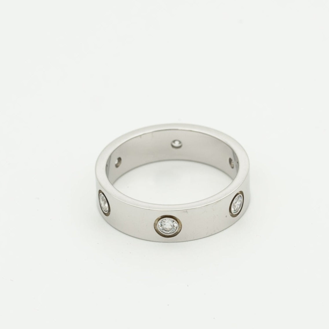[BLUE TEARS]LOVE RING 5.5MM 6 DIAMONDS SILVER