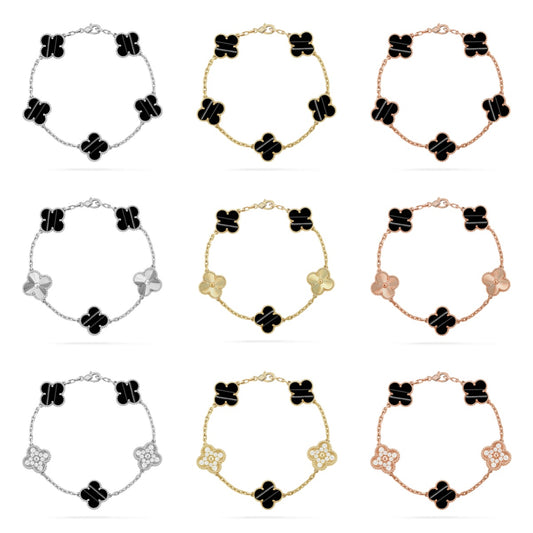 [BLUE TEARS] CLOVER 5 MOTIF PULSAR STONE BRACELET COLLECTION