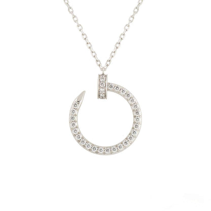 [BLUE TEARS]JUSTE NECKLACE SILVER DIAMONDS