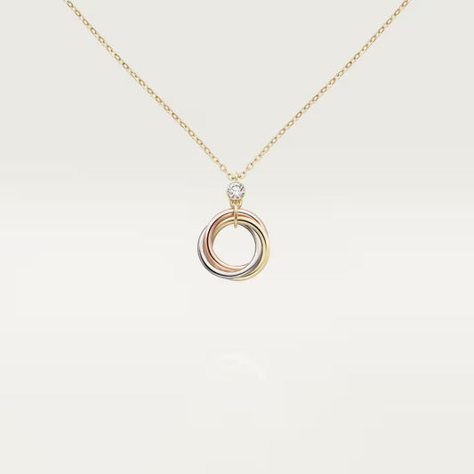[Blue Tears Jewelry]TRINITY  NECKLACE 1 DIAMOND