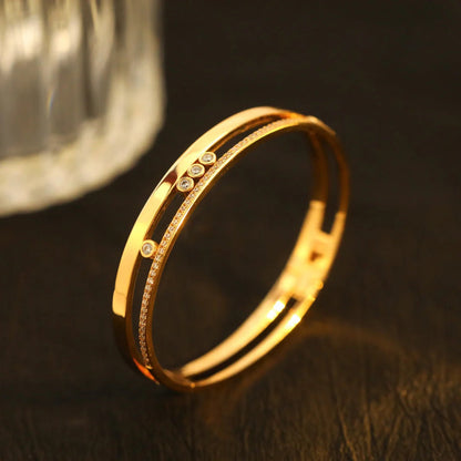 [Blue Tears Jewelry]Move Romane Diamond Bangle Bracelet