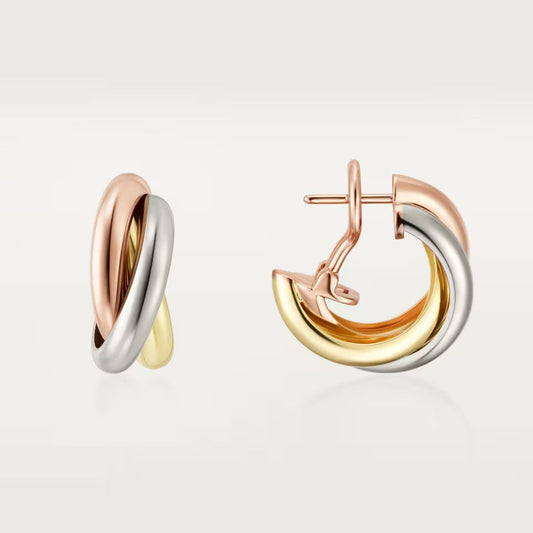 [Blue Tears Jewelry]TRINITY ON DIAMOND CLASSIC EARRINGS