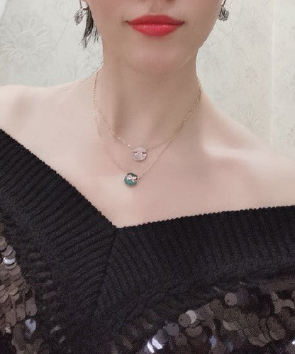 [BLUE TEARS]JEUX DE ROSE GOLD DIAMOND NECKLACE