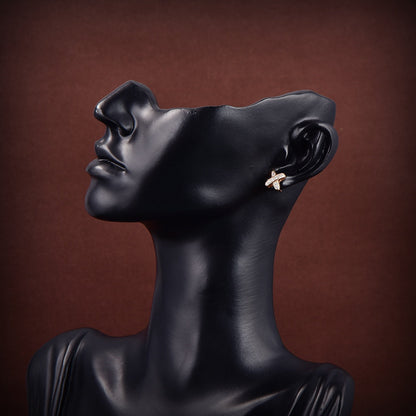 [BLUE TEARS]JEUX DE GOLD DIAMOND EARRINGS