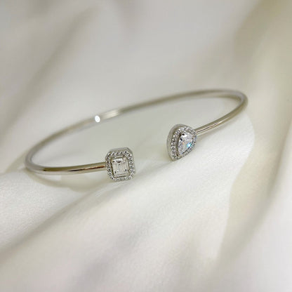[Blue Tears Jewelry]JONC FLEX MY TWIN TOI & MOI SILVER DIAMOND BRACELET