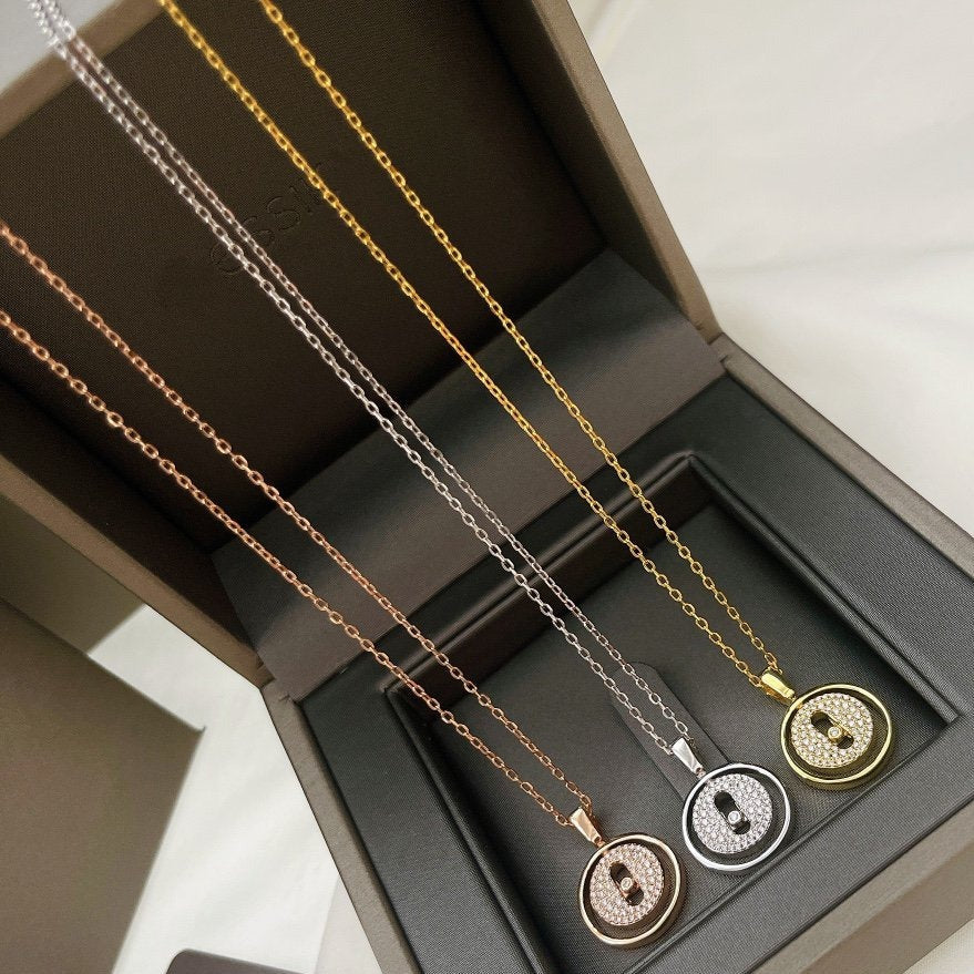 [Blue Tears Jewelry]LUCKY MOVER PM PAVED NECKLACE