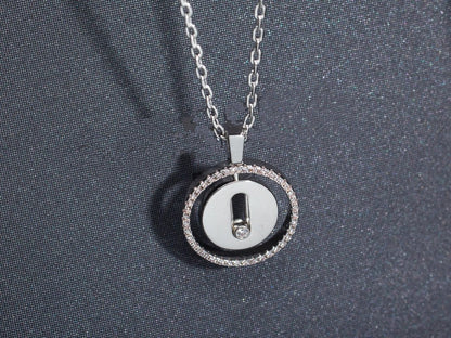 [Blue Tears Jewelry]LUCKY MOVE PM NECKLACE SILVER DIAMOND