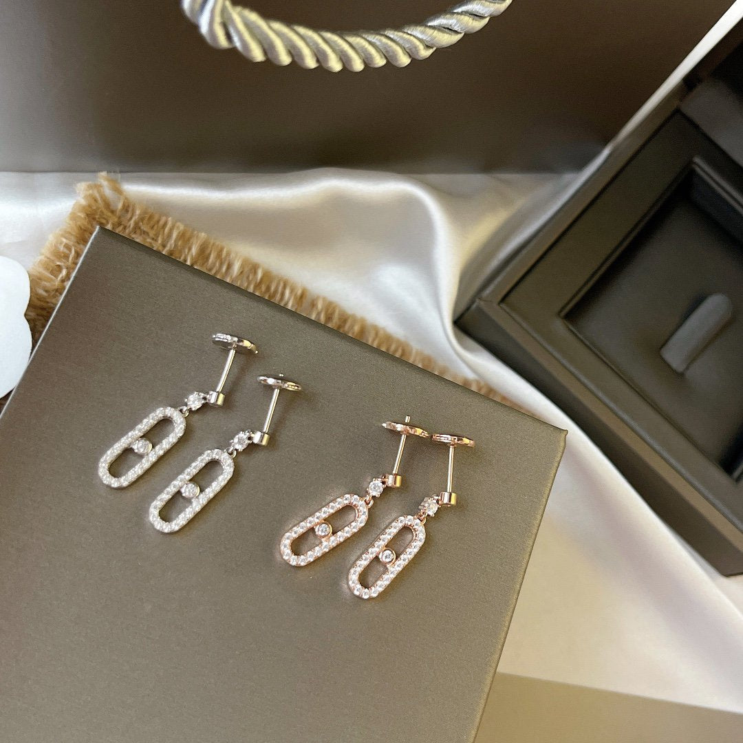 [Blue Tears Jewelry]DORMEUSES MOVE UNO DIAMOND EARRINGS