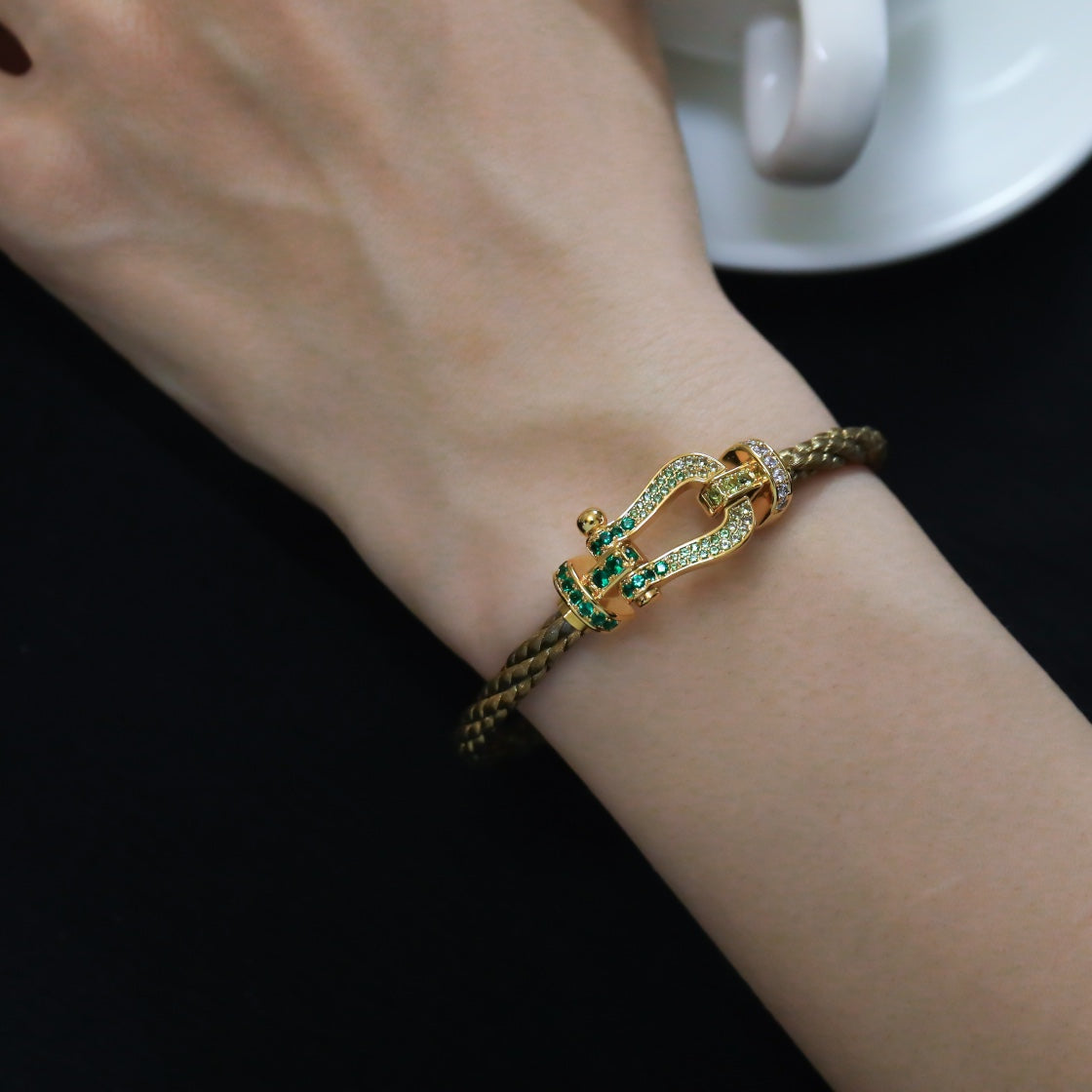 [BLUE TEARS]FORCE 10 GOLD GREEN DIAMOND PAVED