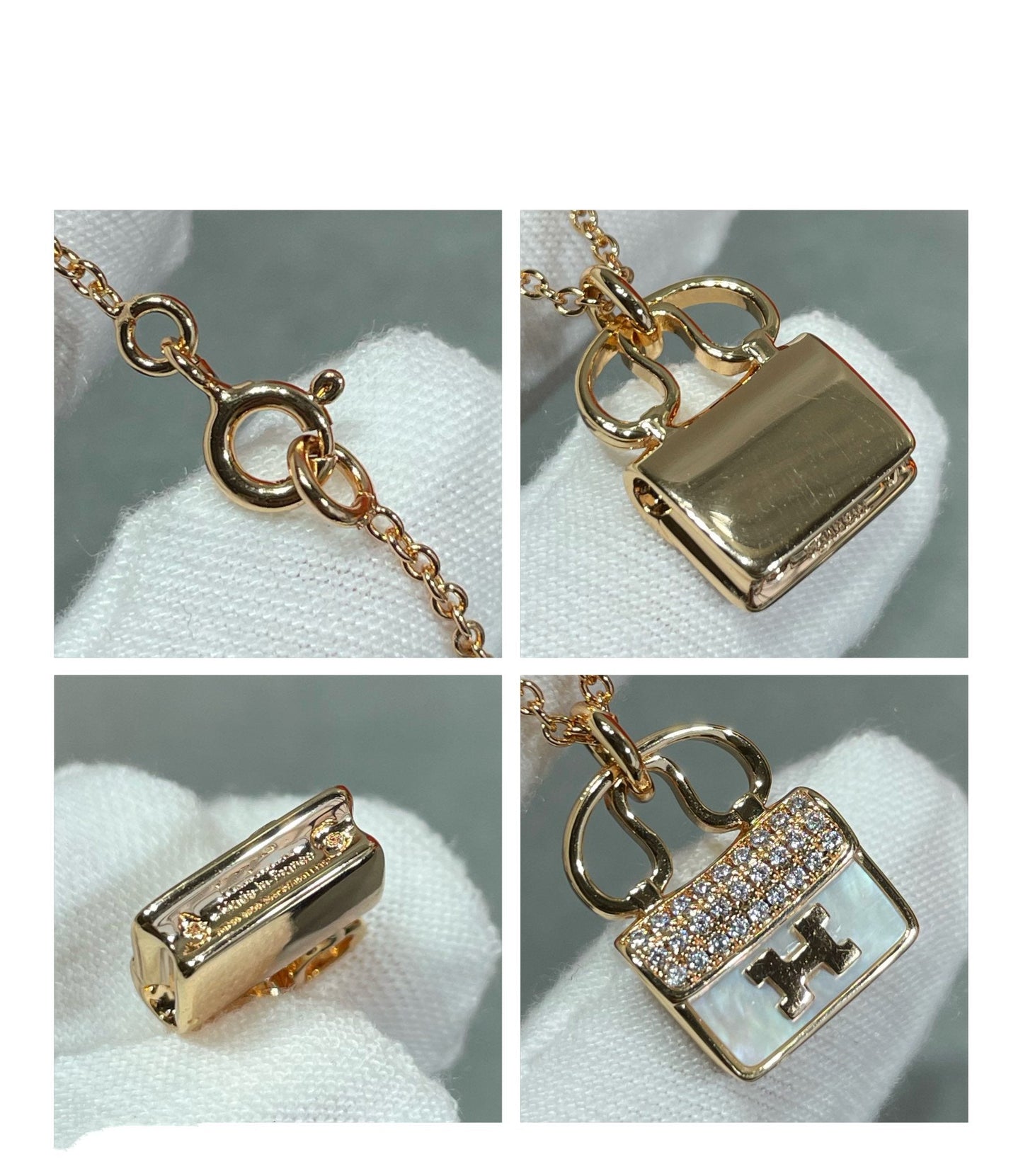 [BLUE TEARS]H CIRCE MOISSANITE PENDANT NECKLACE GOLD