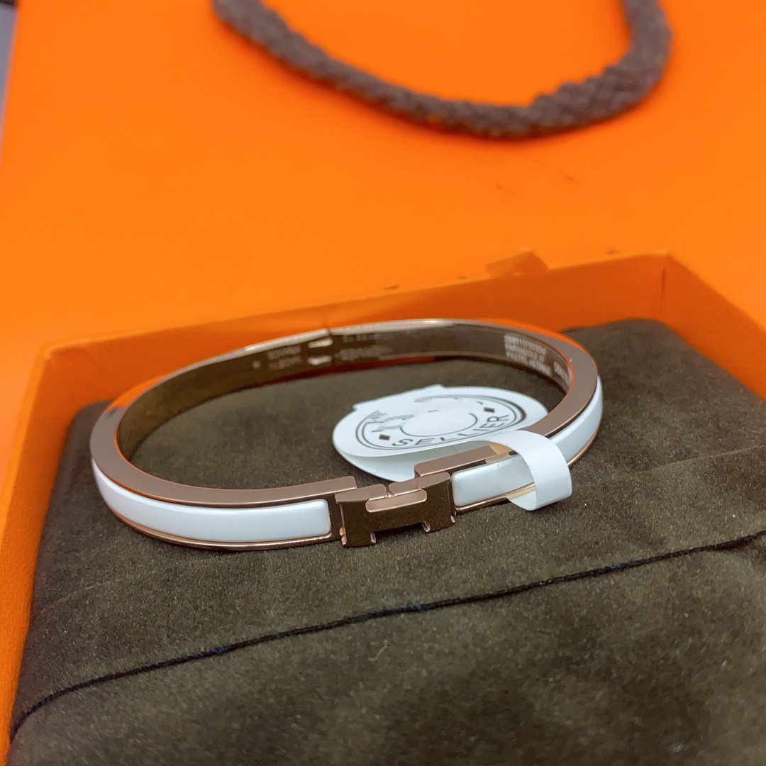 [BLUE TEARS]CLASSIC HM CLIC WHITE 8MM ENAMEL BRACELET