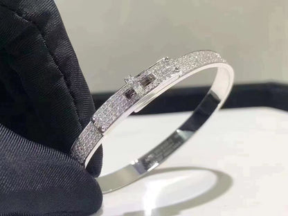 [BLUE TEARS]HM KELLY BRACELET IN SILVER AND FULL PAVE DIAMOND