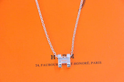 [BLUE TEARS]HM NECKLACE H LETTER OVAL SERIES