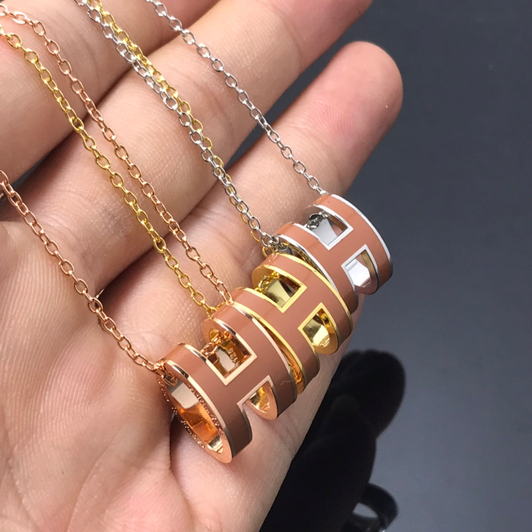 [BLUE TEARS]H NECKLACE BROWN