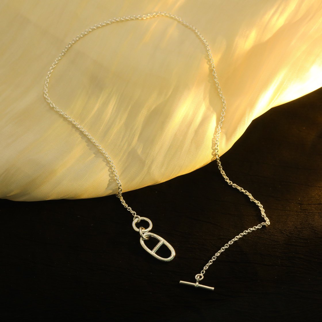 [BLUE TEARS]HM CHAINE D'ANCRE PENDANT NECKLACE STERLING SILVER