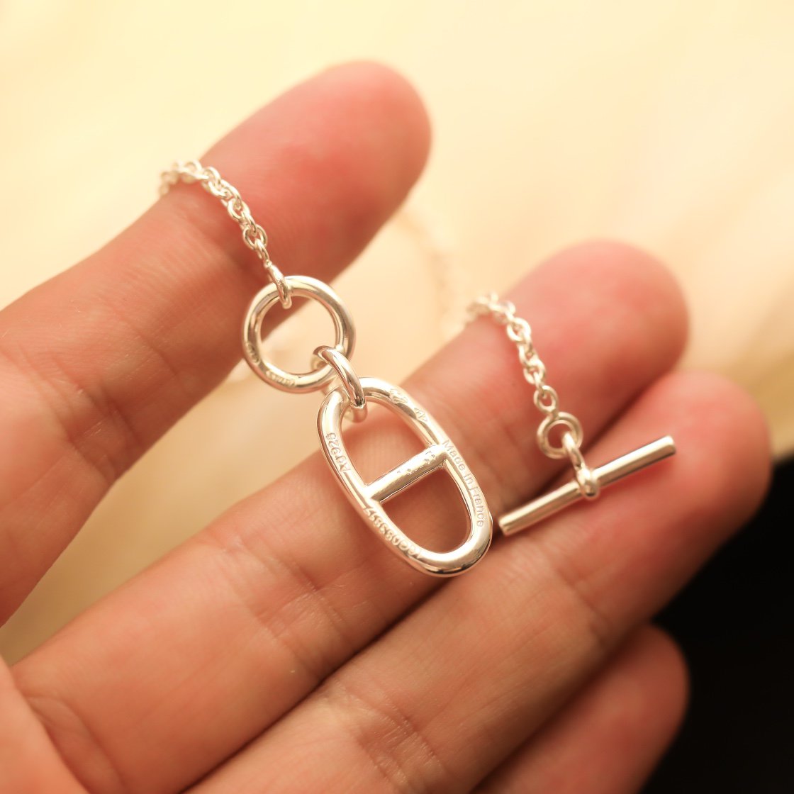 [BLUE TEARS]HM CHAINE D'ANCRE PENDANT NECKLACE STERLING SILVER