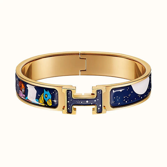 [BLUE TEARS]H STAR AND MOON BRACELET 12MM