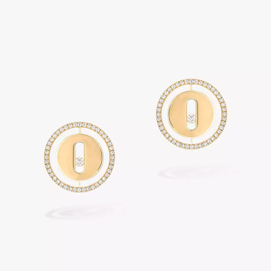 [Blue Tears Jewelry]Lucky Move Diamond Earrings