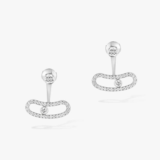 [Blue Tears Jewelry]MOVE UNO SILVER DIAMOND EARRINGS