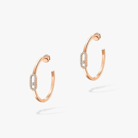 [Blue Tears Jewelry]CREOLES MOVE UNO PM DIAMOND EARRINGS
