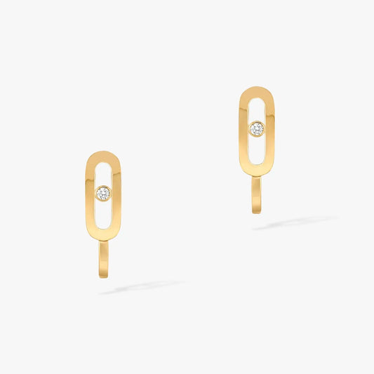 [Blue Tears Jewelry]CREOLES MOVE UNO MINI 1 DIAMOND EARRINGS
