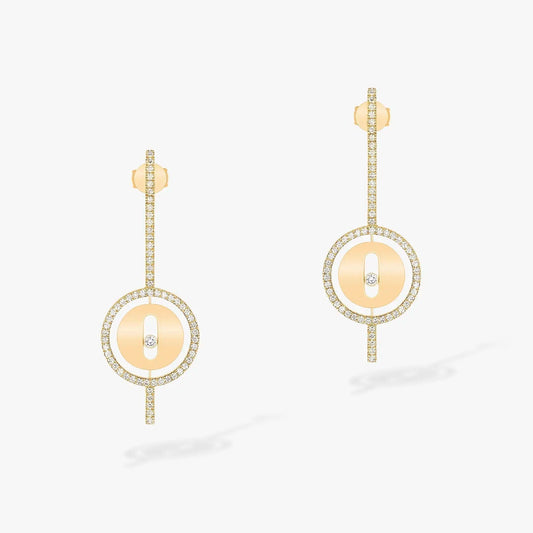 [Blue Tears Jewelry]LUCKY MOVE ARROW PINK GOLD DIAMOND EARRINGS