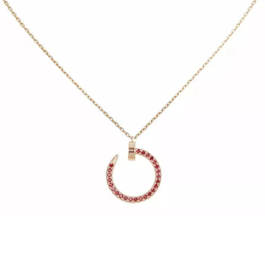 [Blue Tears Jewelry]JUSTE NECKLACE RED FULL DIAMONDS