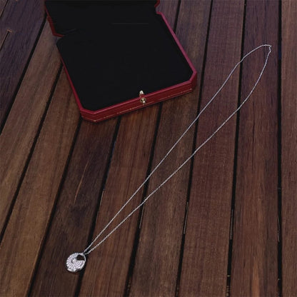 [BLUE TEARS]AMULETTE SILVER FULL DIAMOND NECKLACE