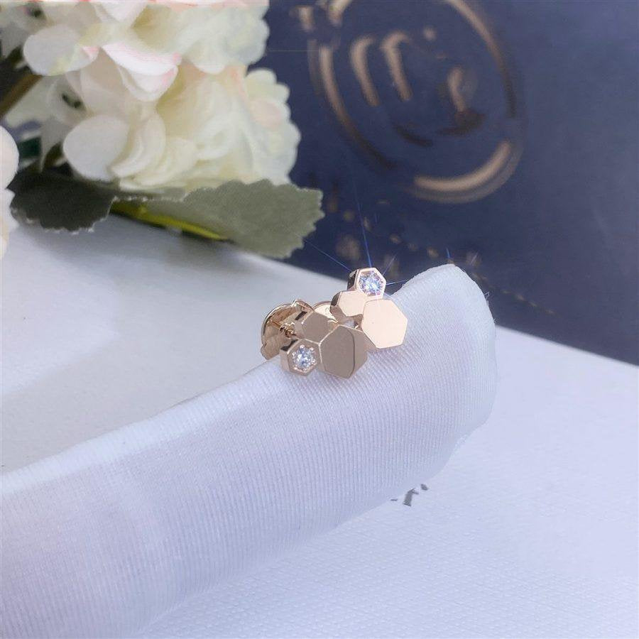 [BLUE TEARS]BEE LOVE PINK GOLD DIAMOND EARRINGS