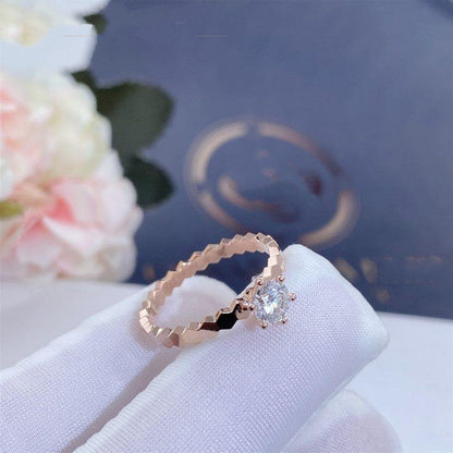 [BLUE TEARS]BEE LOVE RING PINK GOLD 1 DIAMOND