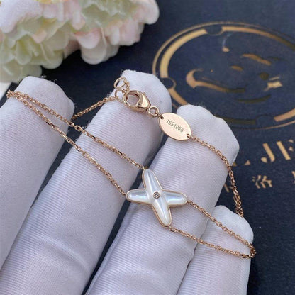 [BLUE TEARS]JEUX BRACELET WHITE MOP PINK GOLD 1 DIAMOND