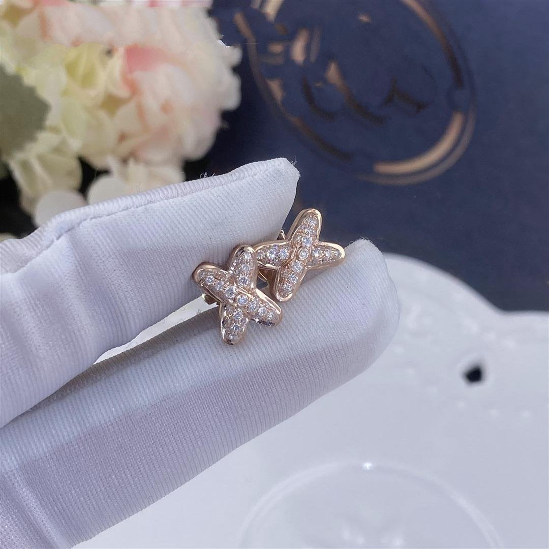 [BLUE TEARS]JEUX DE PINK GOLD DIAMOND EARRINGS