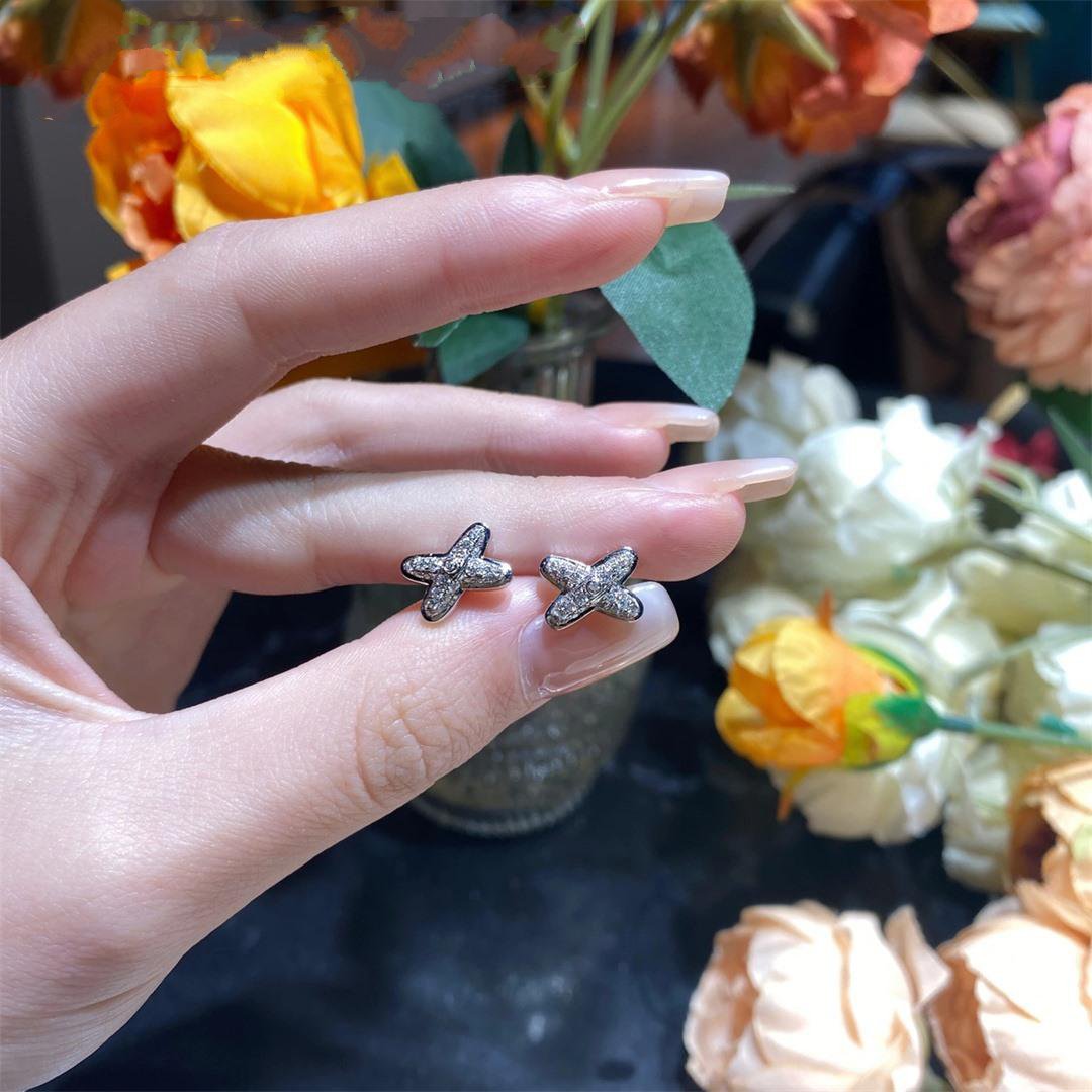 [BLUE TEARS]JEUX DE SILVER DIAMOND EARRINGS