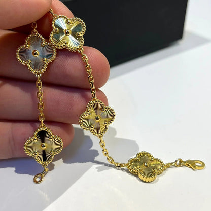 [BLUE TEARS]CLOVER 5 FLOWERS LASER BRACELET