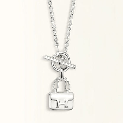 [BLUE TEARS]POP H PEDANT SILVER NECKLACE
