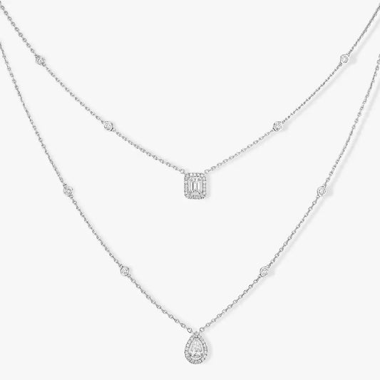[Blue Tears Jewelry]Diamond Necklace My Twin 2 Rows