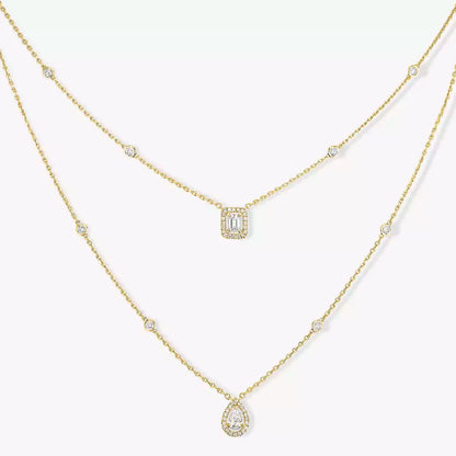 [Blue Tears Jewelry]Diamond Necklace My Twin 2 Rows